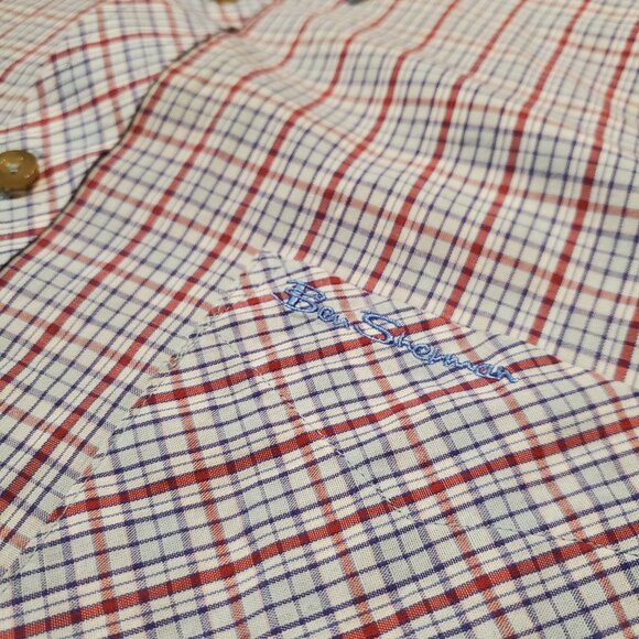 Ben Sherman Men's Short Sleeve Button Down Shirt, Large - Picture 4 of 5